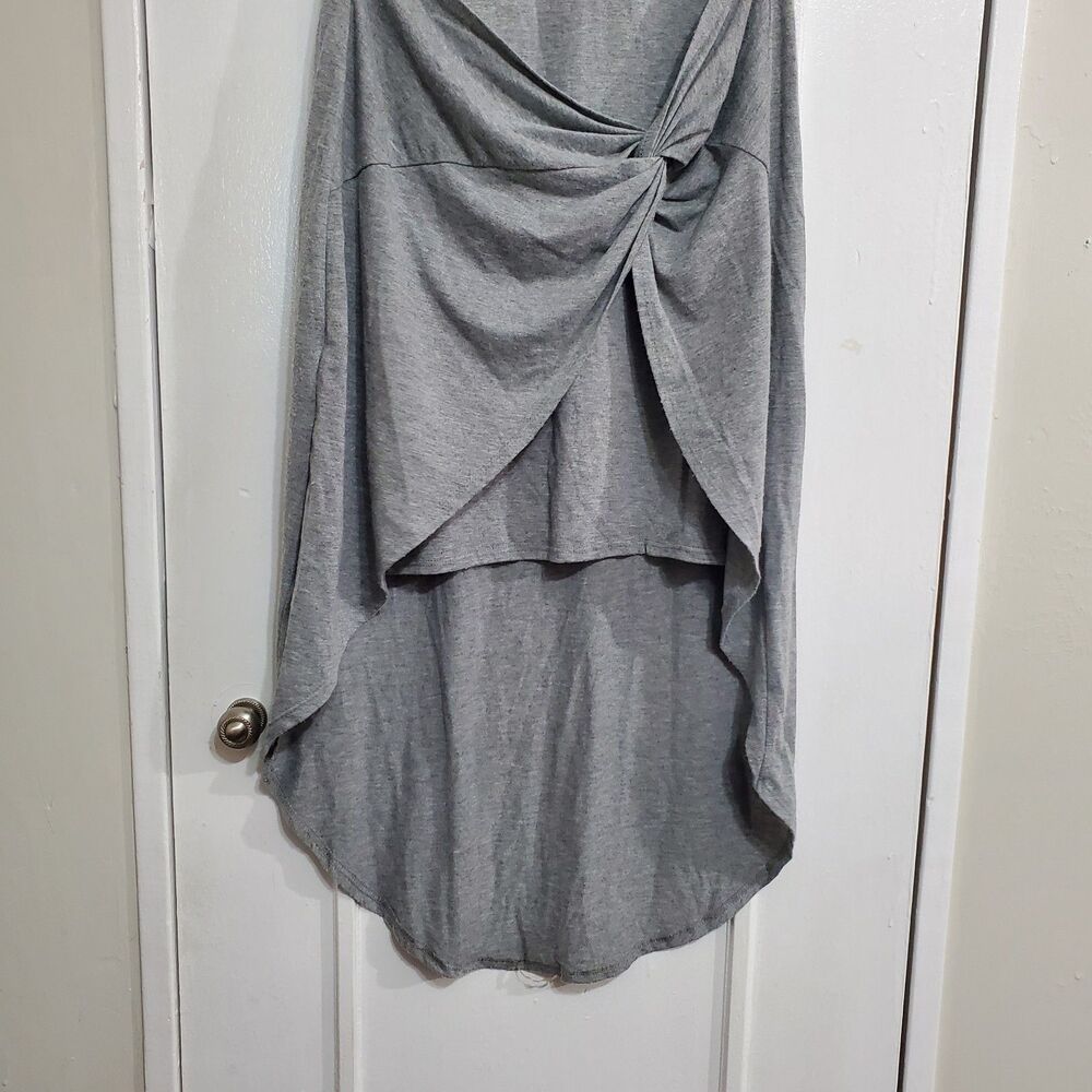 Kristin Nicole Gray Asymmetrical High-Low Wrap Dress Women's Size L.  SKU# A-104 - Picture 4 of 12